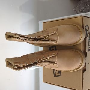 New THOROGOOD Desert Tan GI Hot Weather Steel Toe Military Boots Size 10.5 W